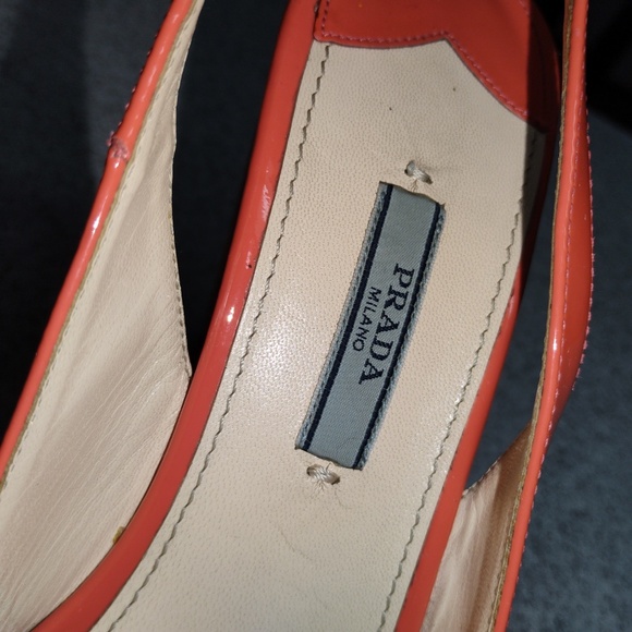 Peach Prada pumps - Picture 3 of 5